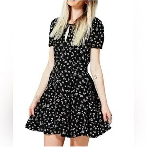 Kimchi Blue Black and White Floral Mini Dress